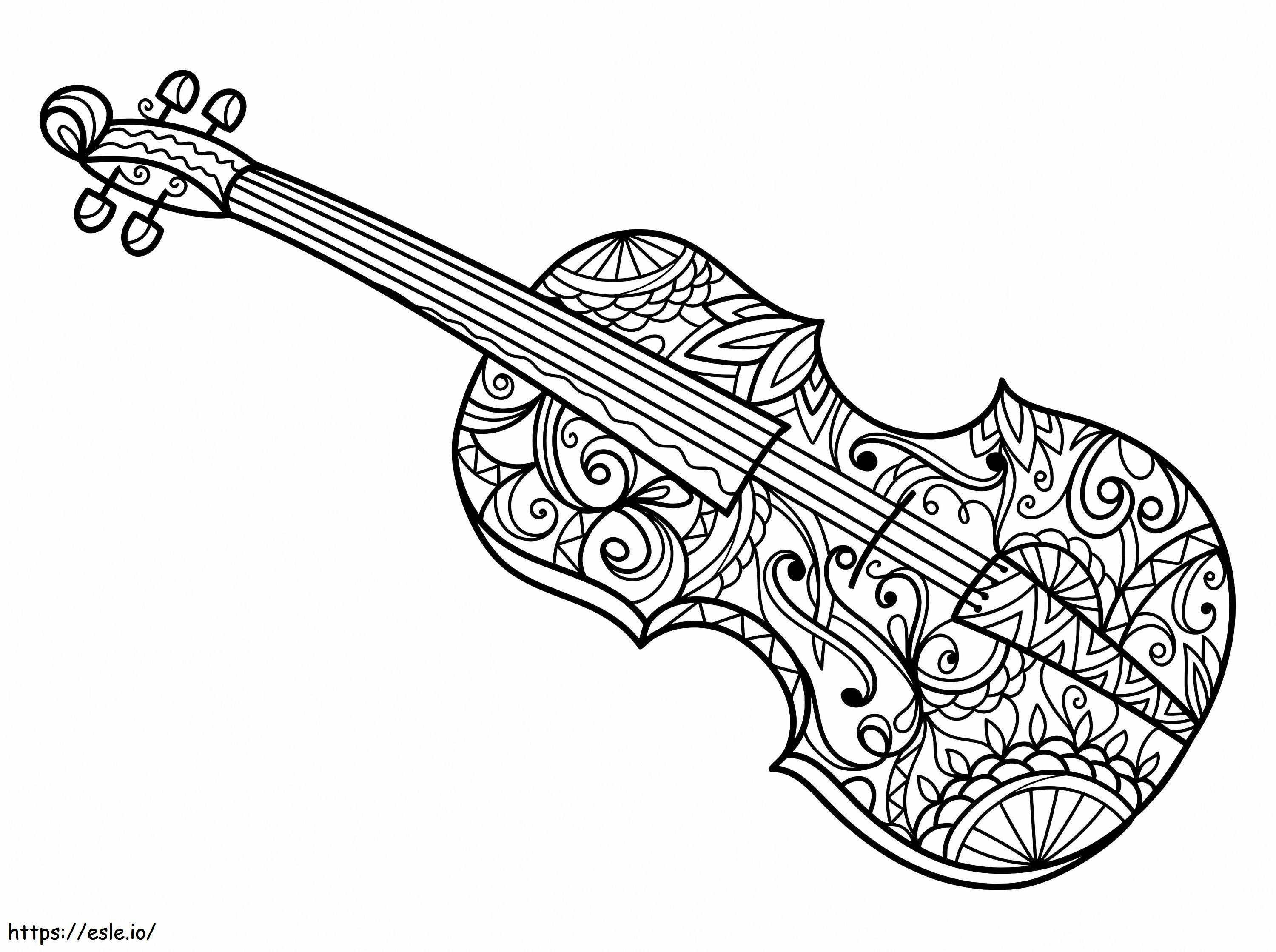 The Violin Is For Adults coloring page