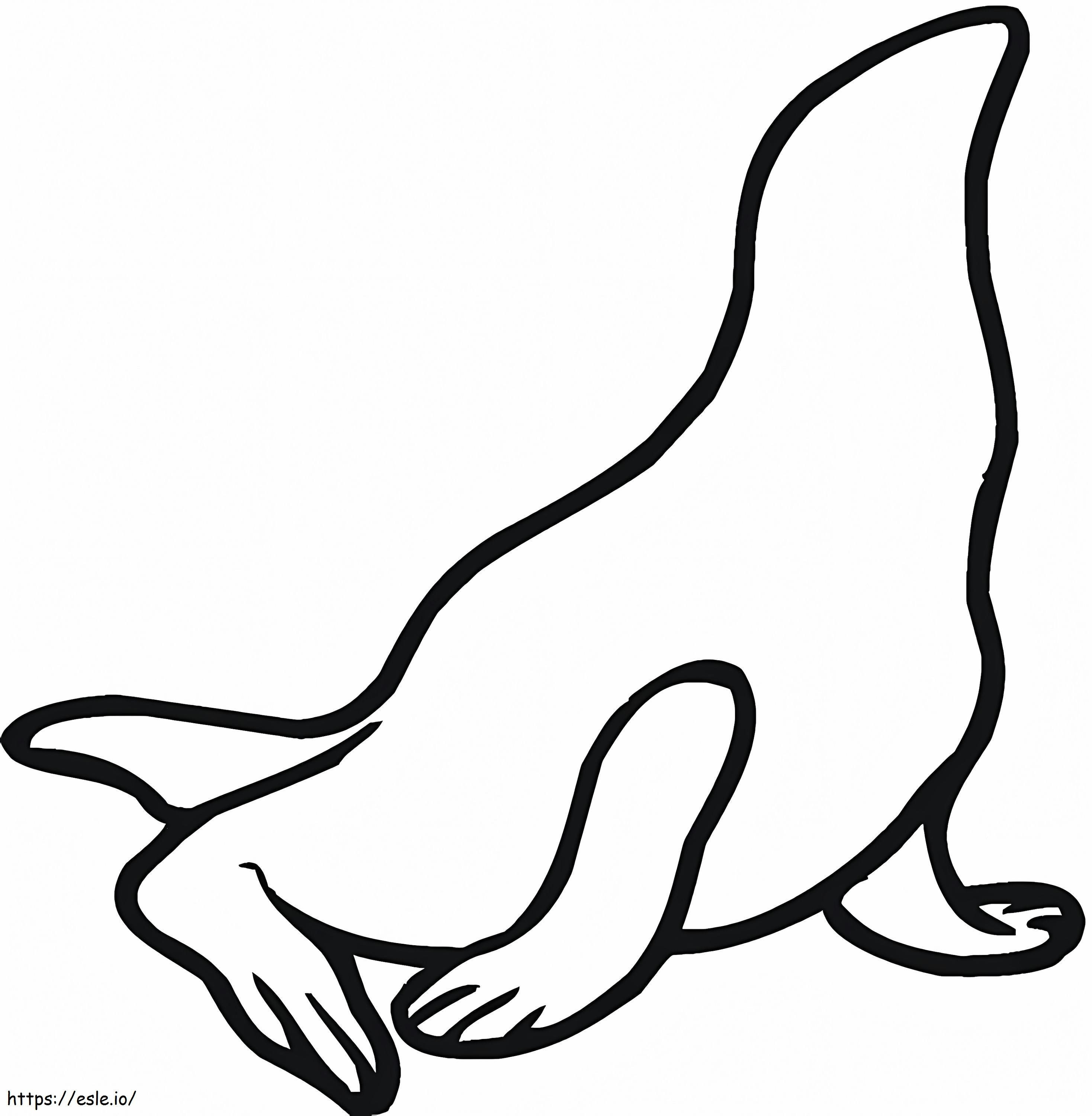 Seelöwen-Umriss ausmalbilder