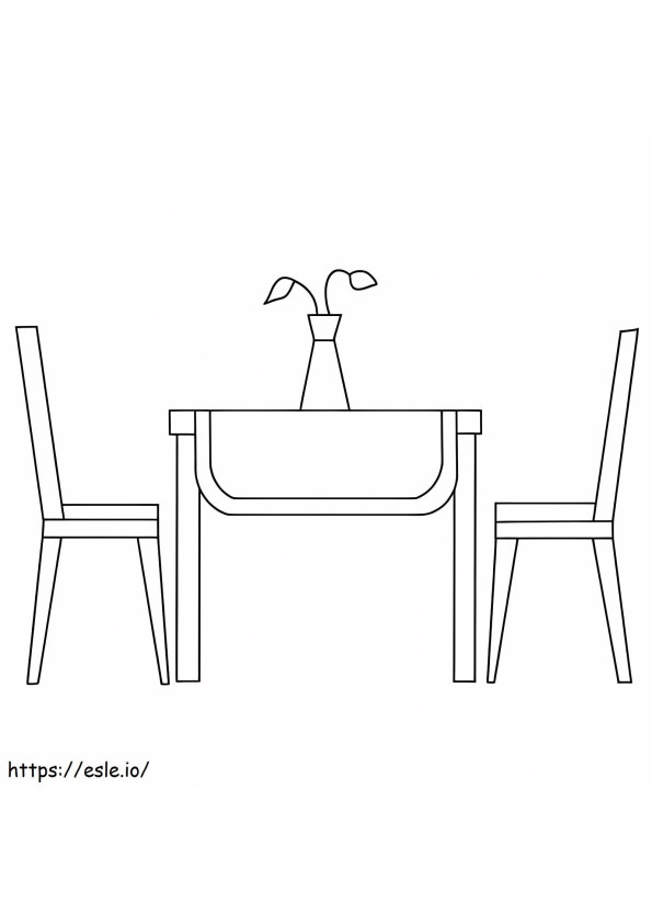 Printable Table coloring page