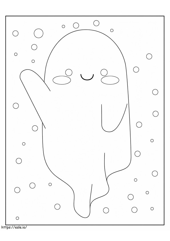 Adorable Ghost coloring page