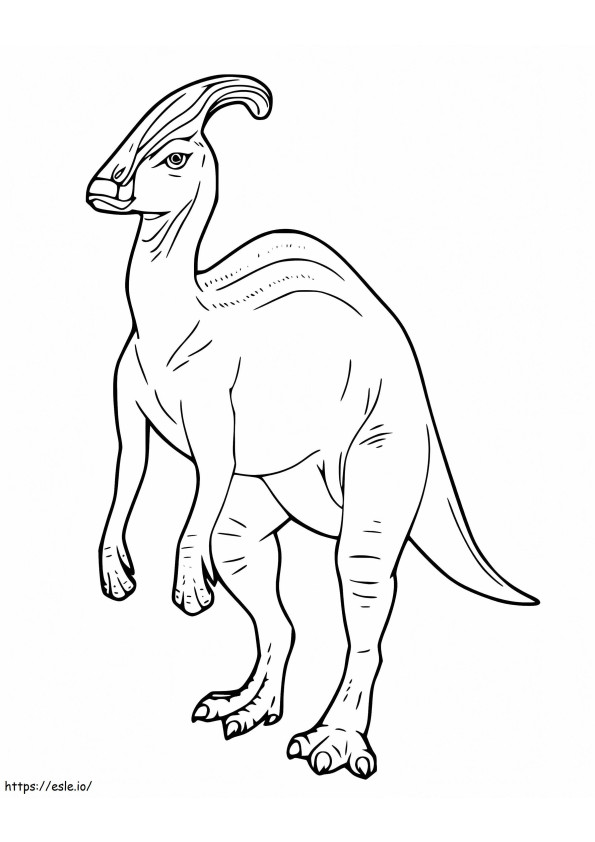 Parasaurolophus 5 de colorat