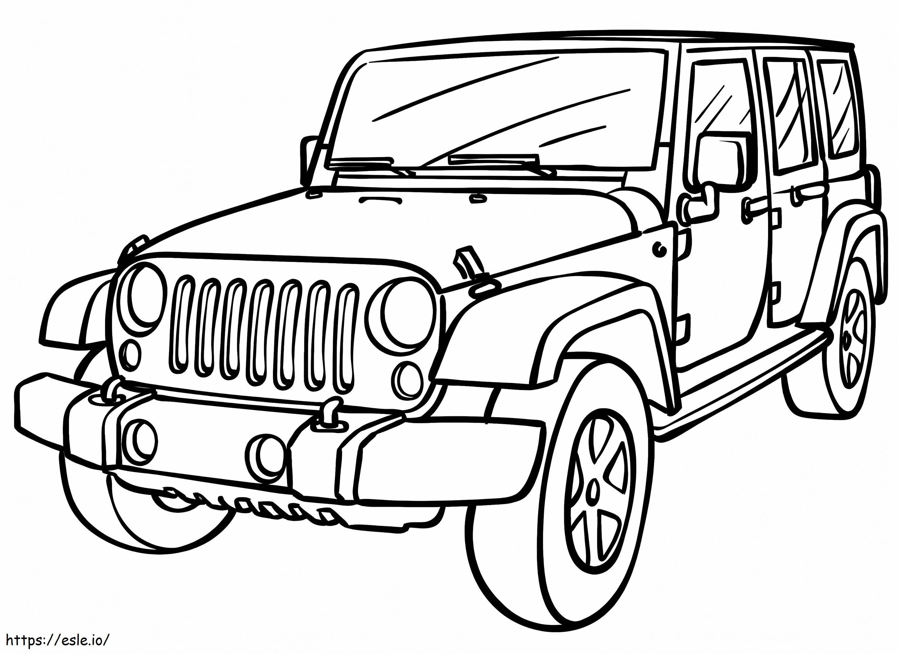 Jeep 4 kolorowanka