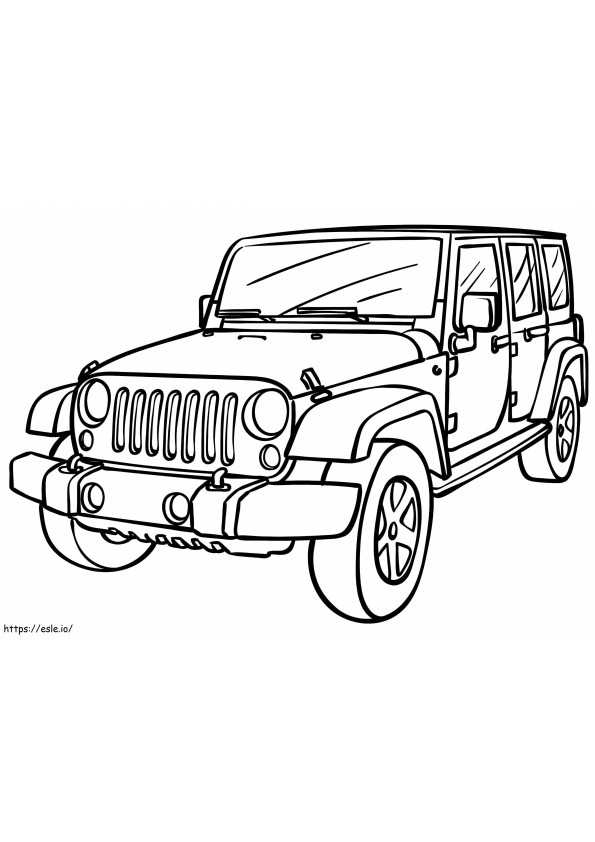 Jeep 4 coloring page