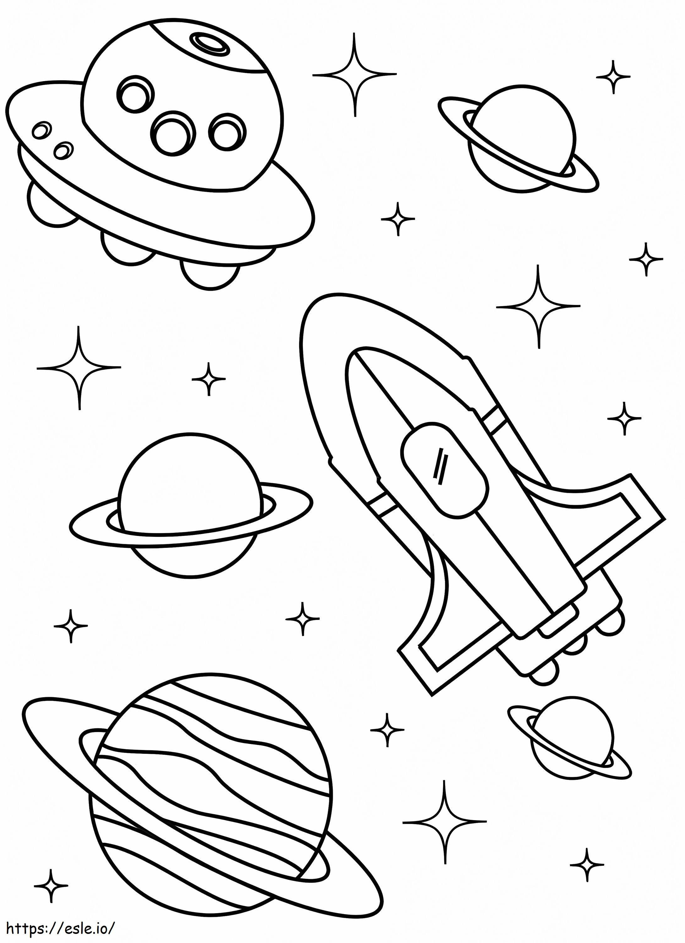 Free Printable Space coloring page