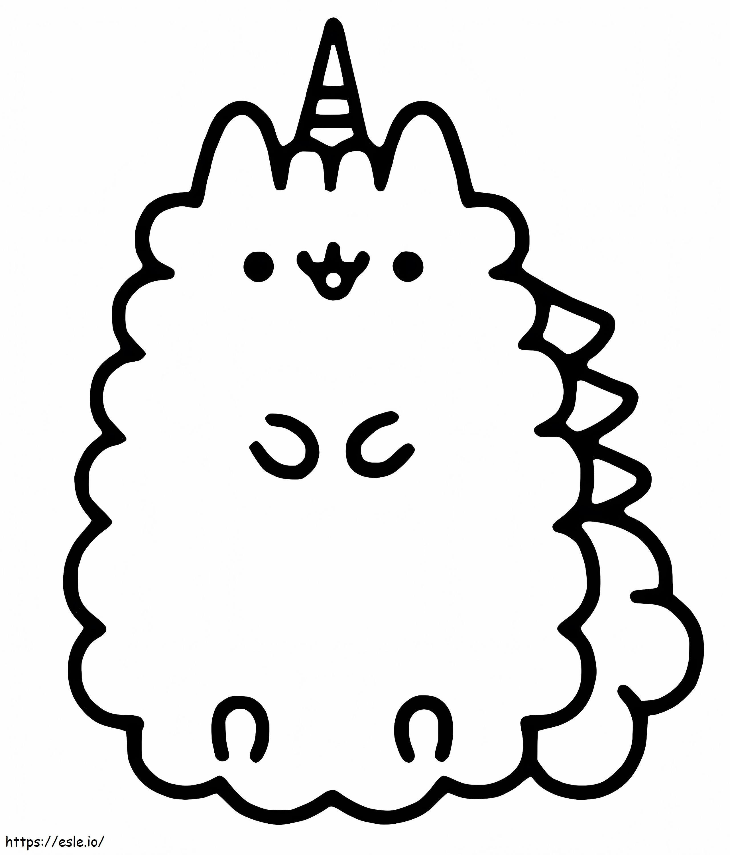Belle Pusheen 4 coloring page