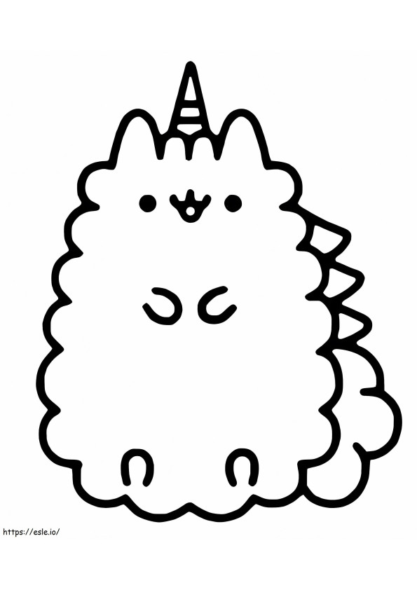 Belle Pusheen 4 coloring page