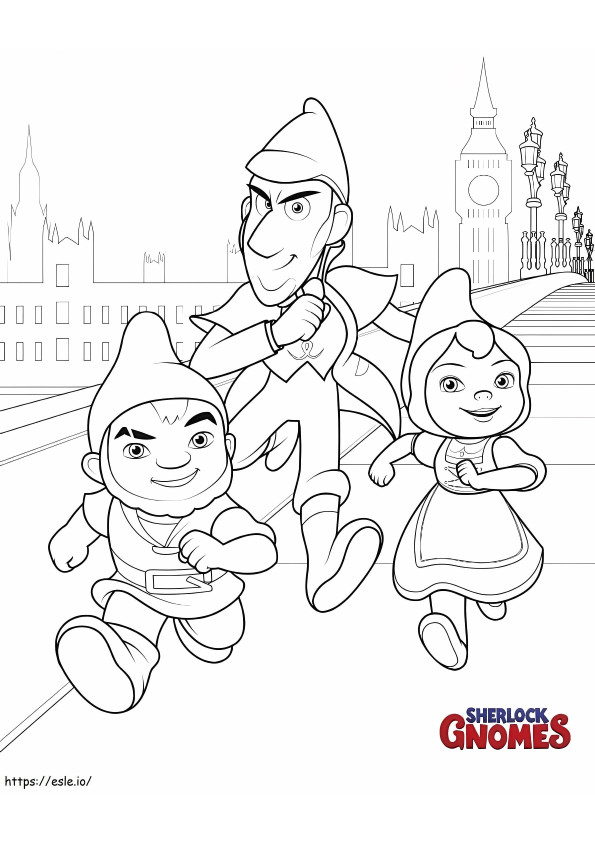 1532051019 Sherlock Gnomes A4 coloring page