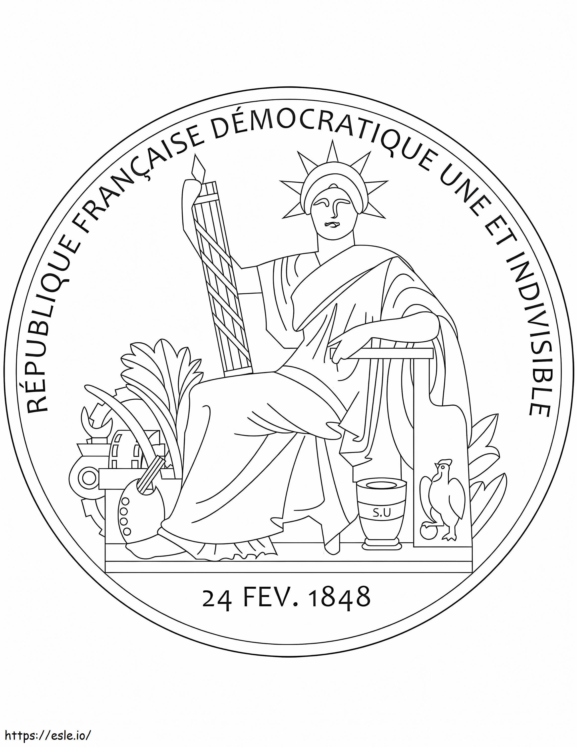 Großes Siegel Frankreichs ausmalbilder