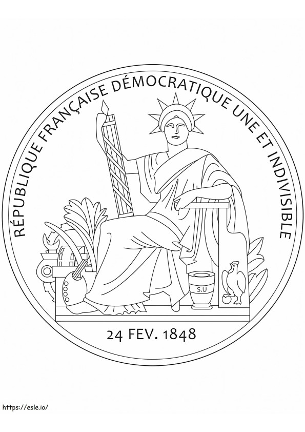 Großes Siegel Frankreichs ausmalbilder
