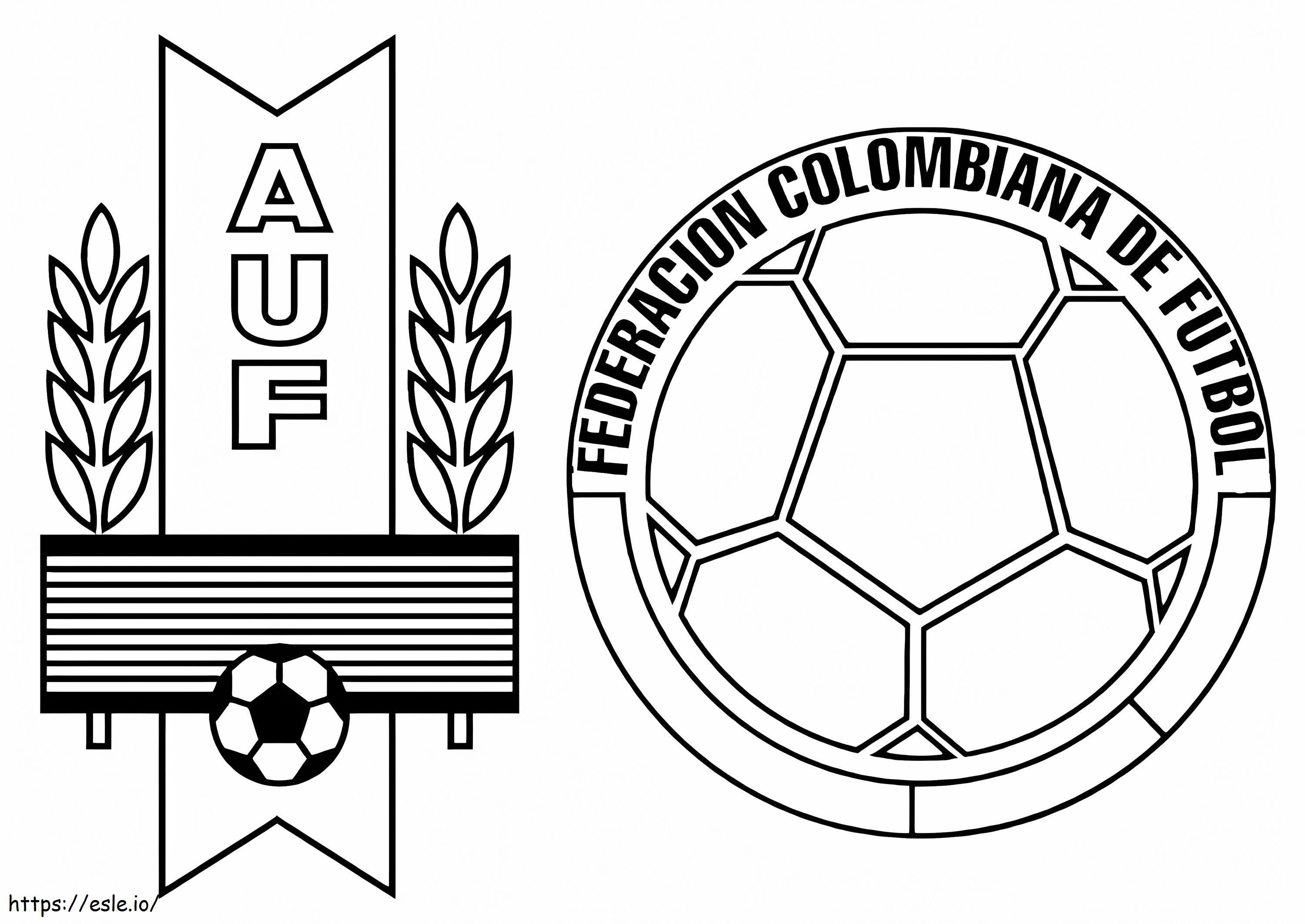 Colombia Football Team coloring page