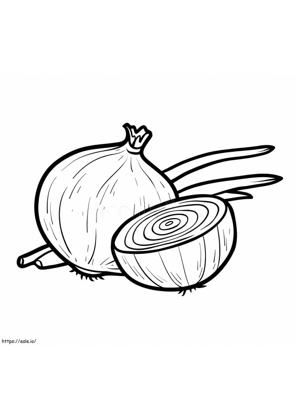 One Onion And Half An Onion coloring page