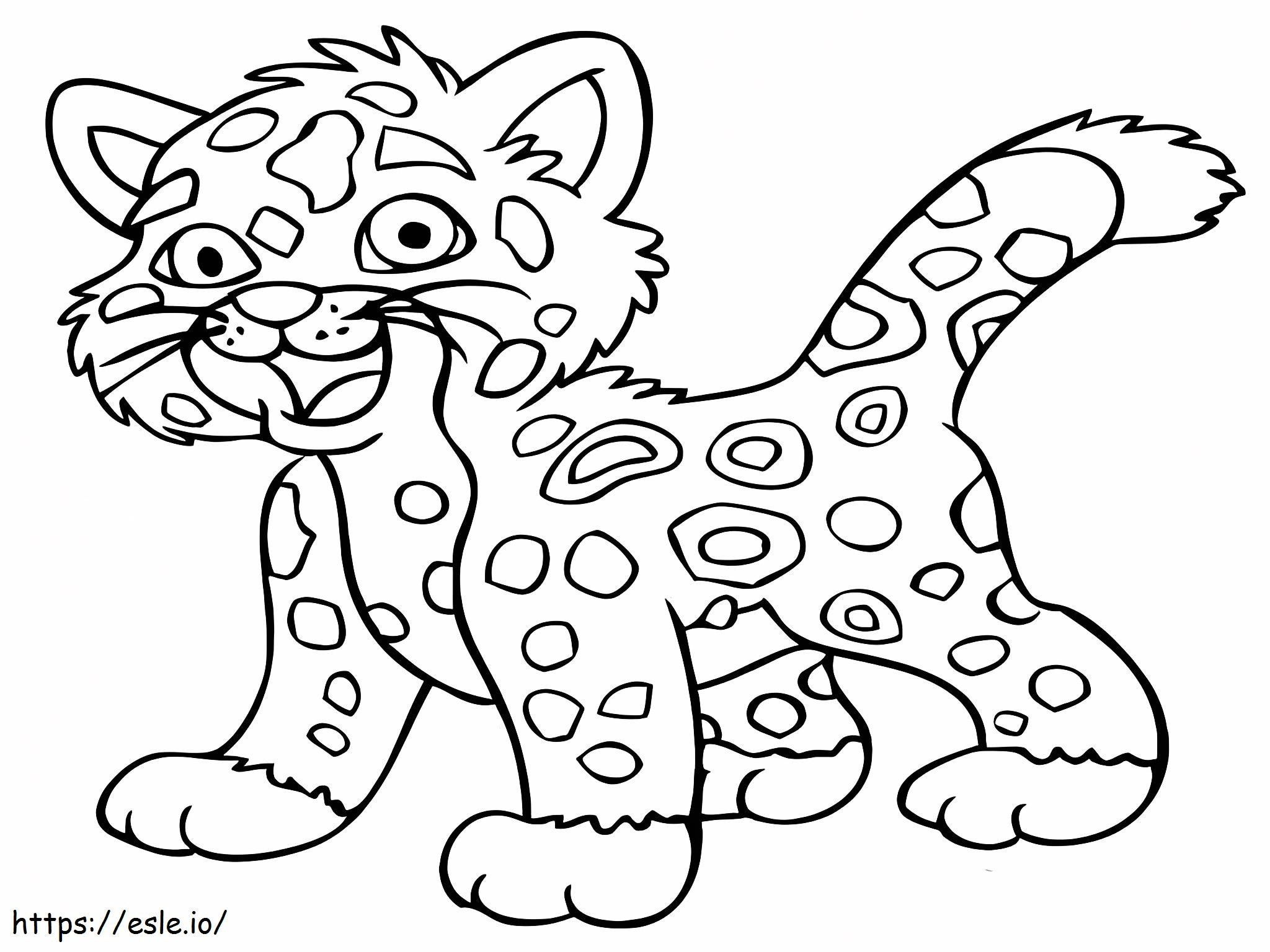 Schattige Cheetah-baby kleurplaat kleurplaat