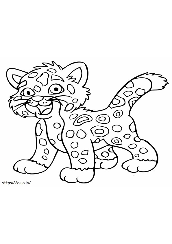 Schattige Cheetah-baby kleurplaat