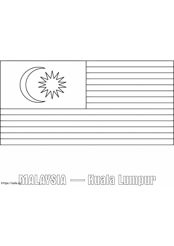 Flag Of Malaysia 1 coloring page