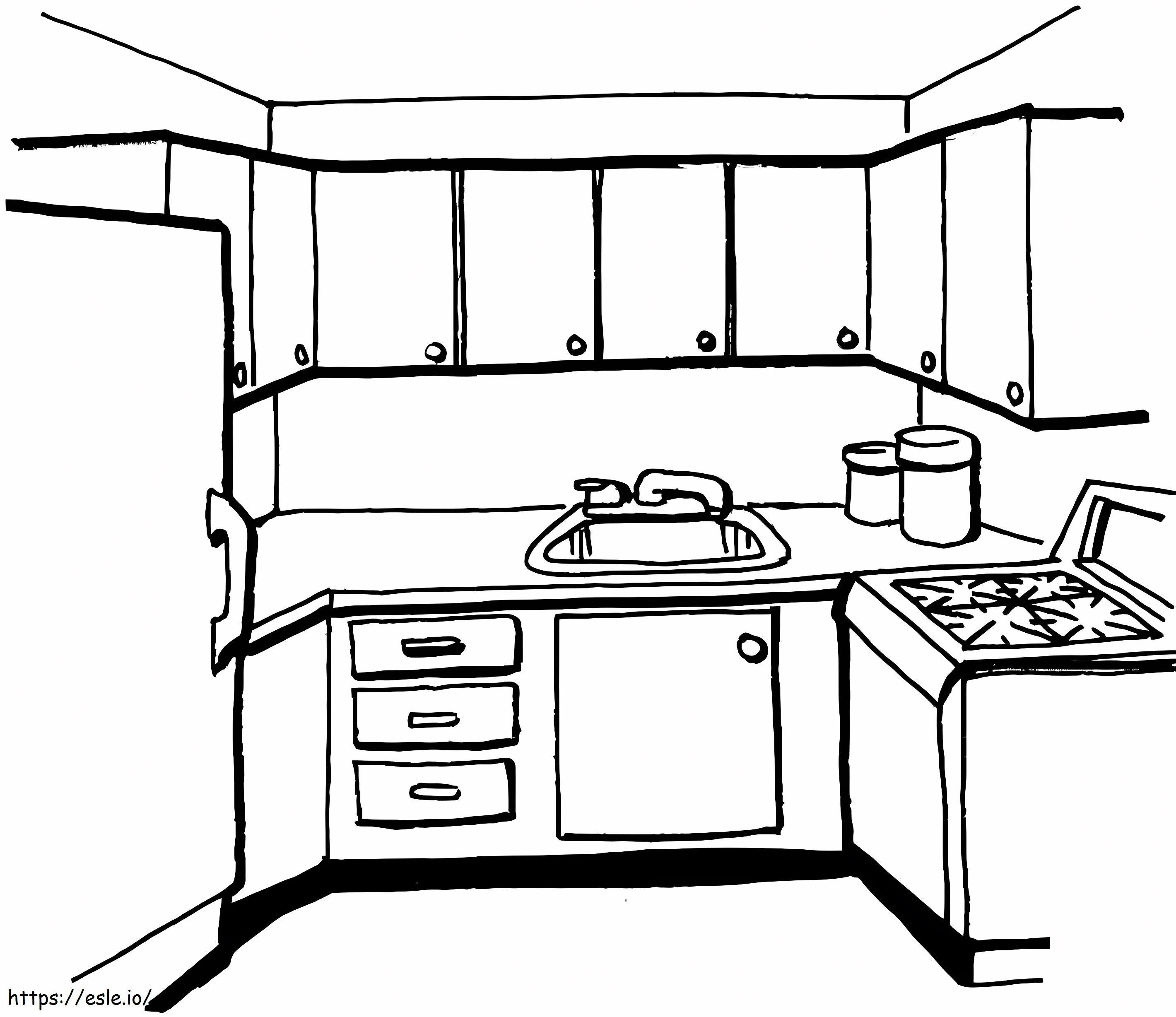Desen Bucătărie de colorat
