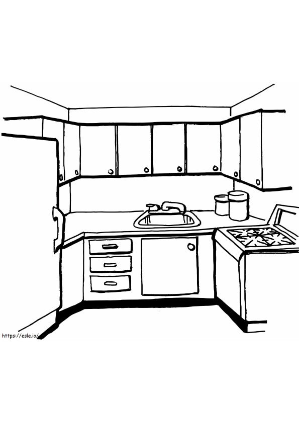 Kitchen Drawing coloring page