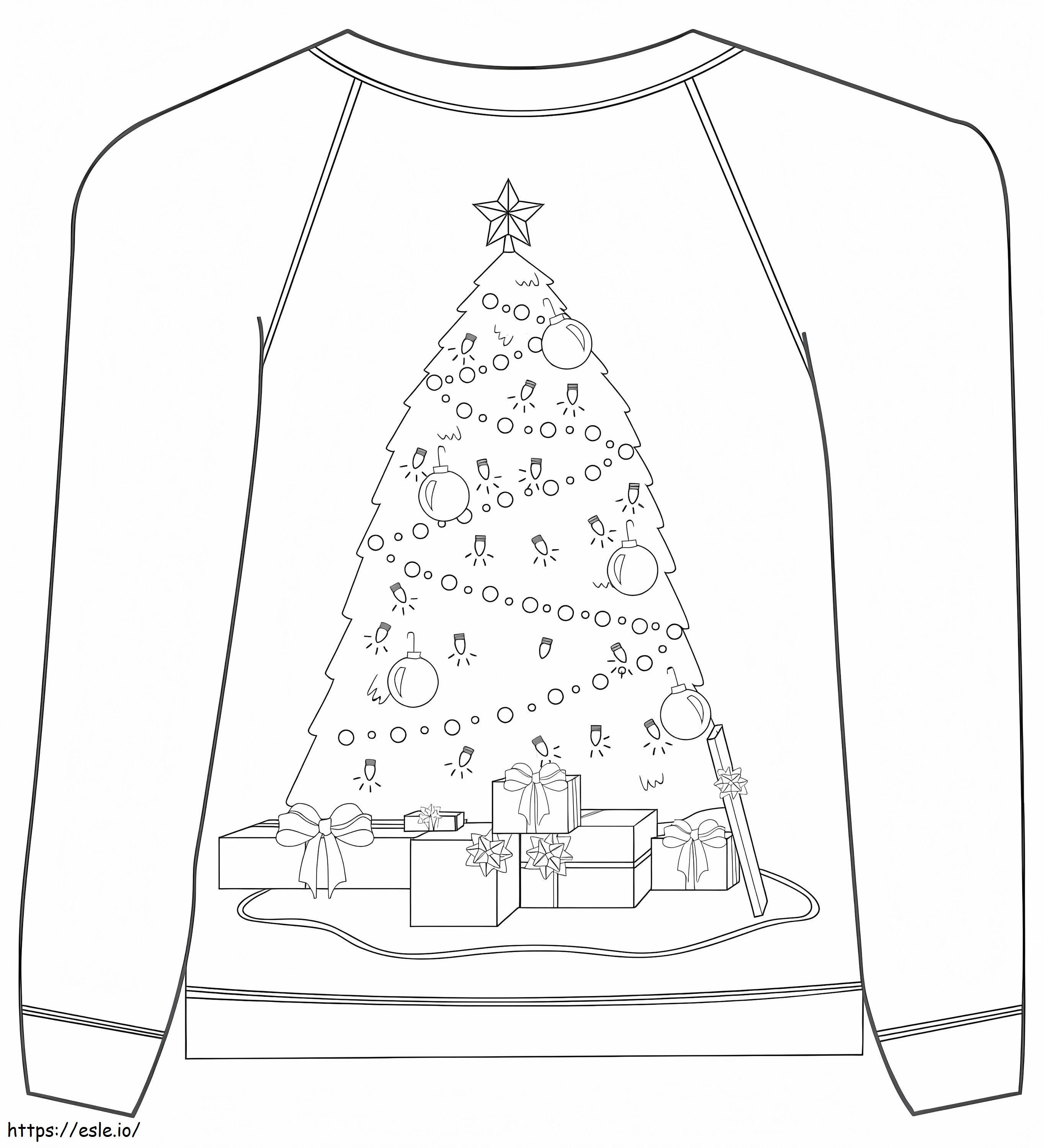 Suéter de Natal para imprimir para colorir