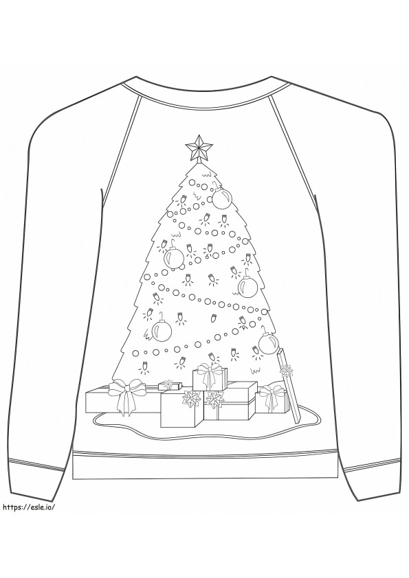 Świąteczny sweter do wydrukowania kolorowanka