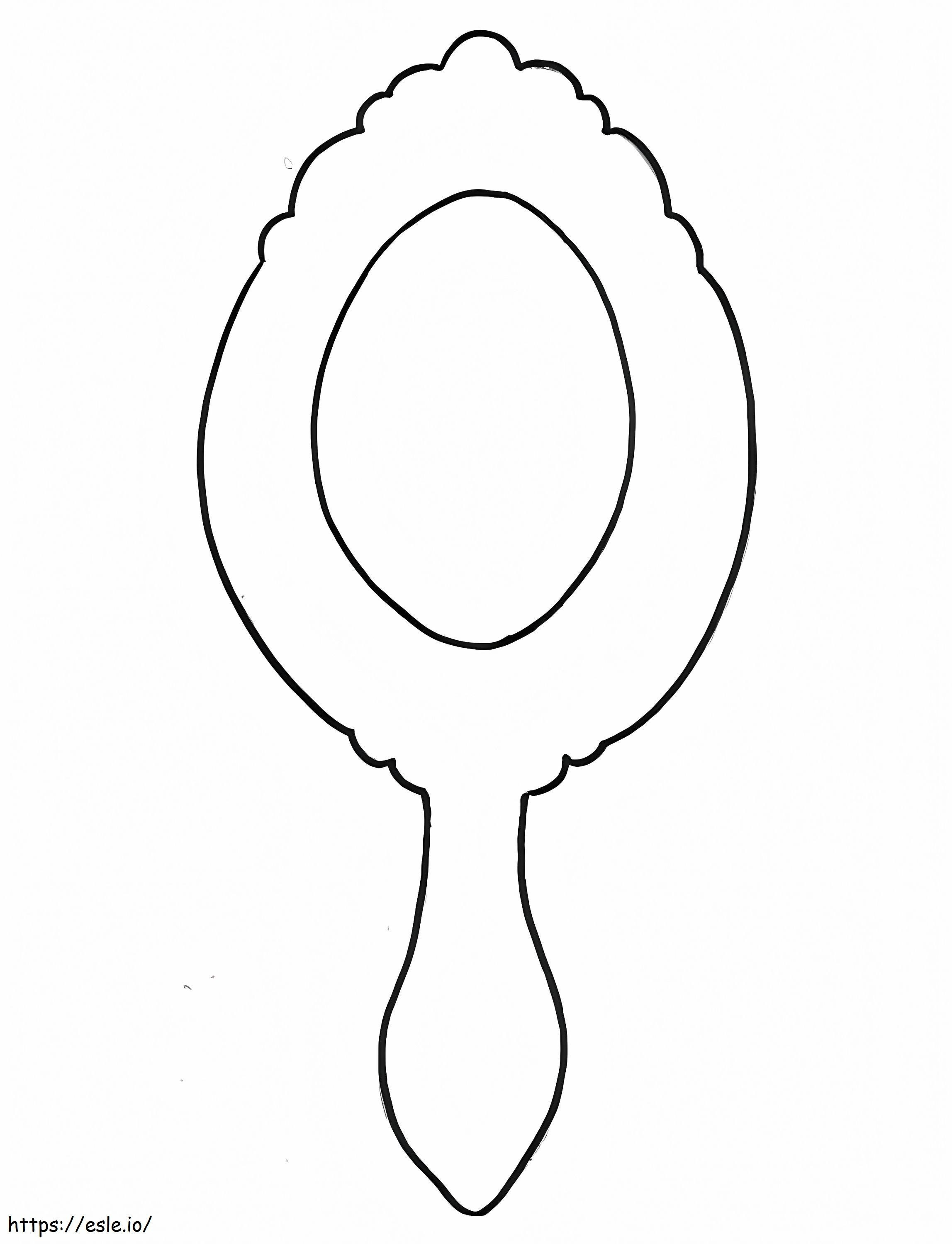 Easy Hand Mirror coloring page