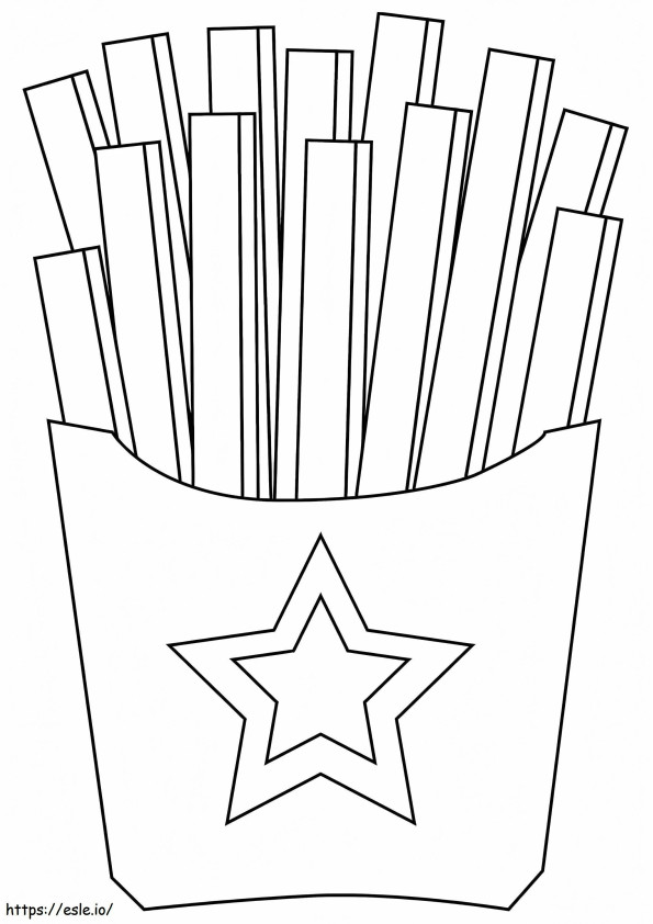 French Fries Printable coloring page