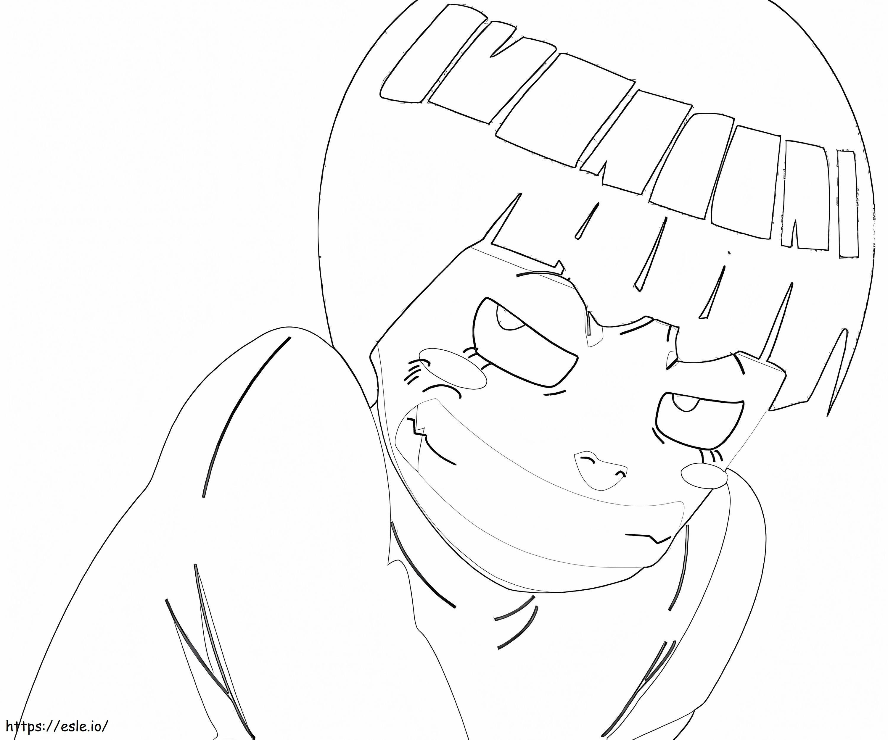 Rock Lee Funny coloring page