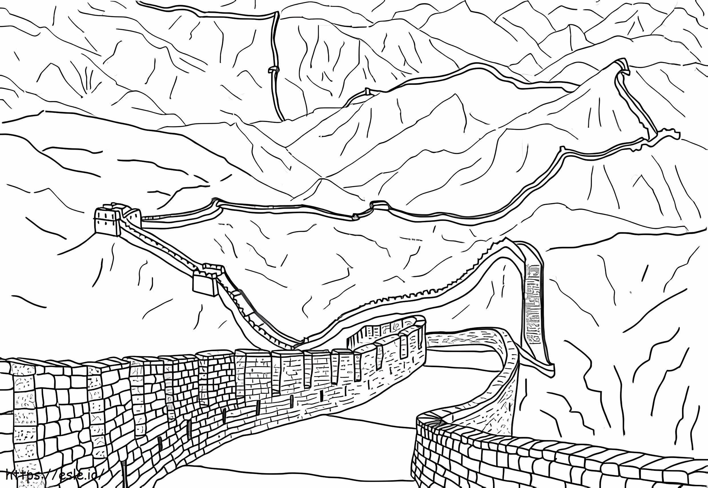 Impressive Great Wall coloring page