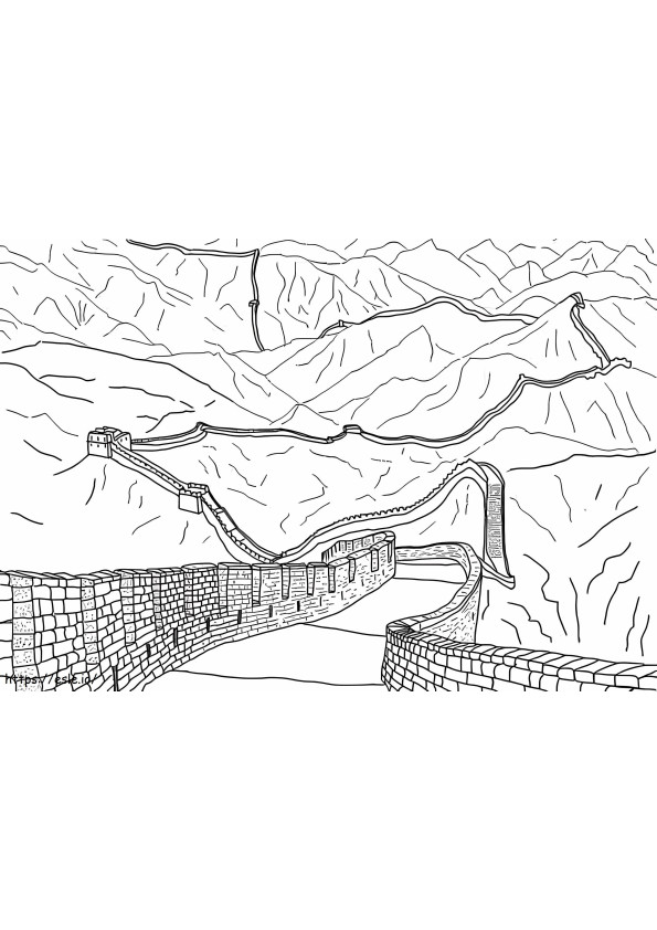 Impressive Great Wall coloring page