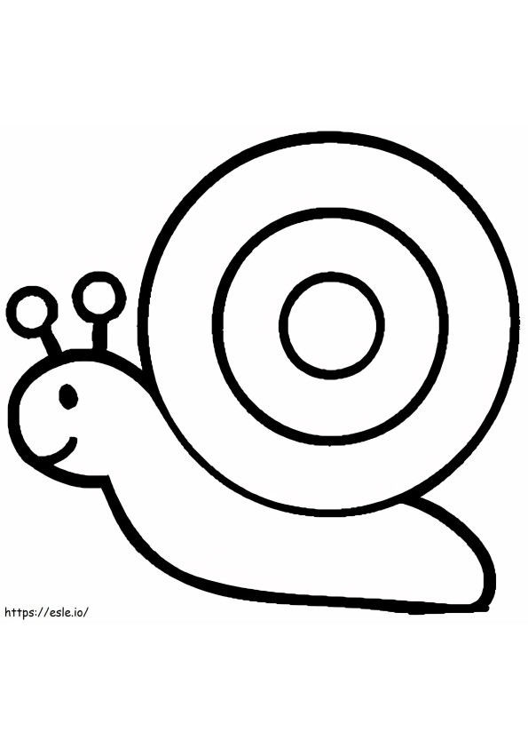 2D Snail Coloring Page coloring page
