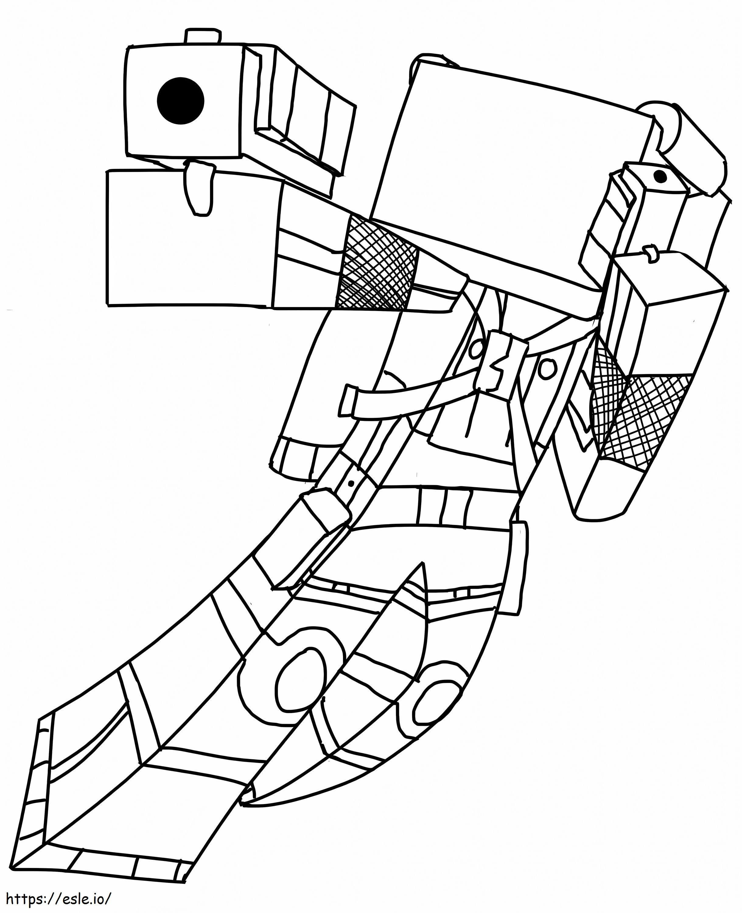Gunner In Minecraft coloring page