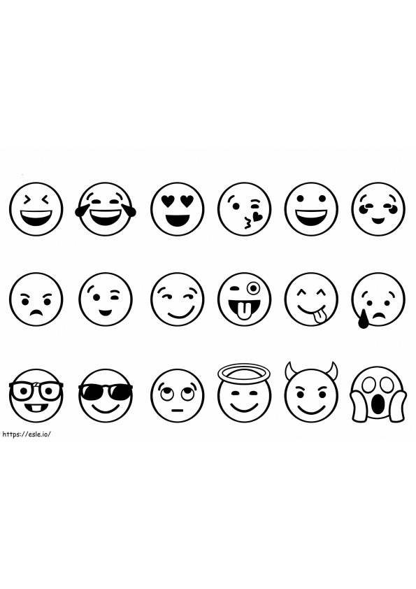 Emojis ausmalbilder