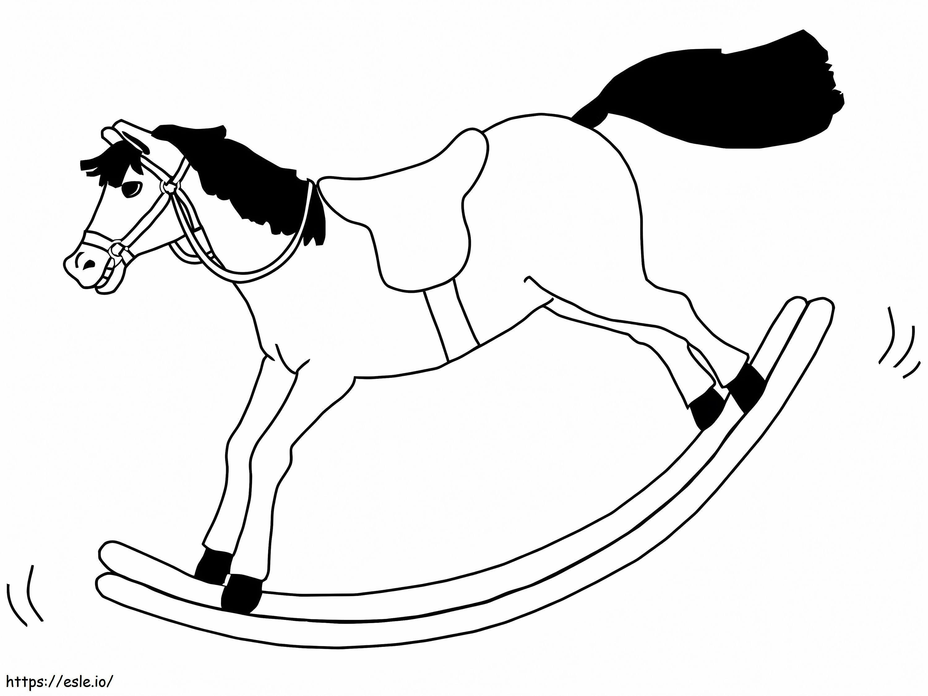 Un cavallo a dondolo da colorare