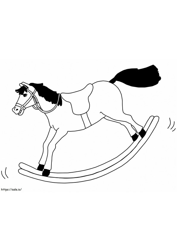 Koń na biegunach kolorowanka