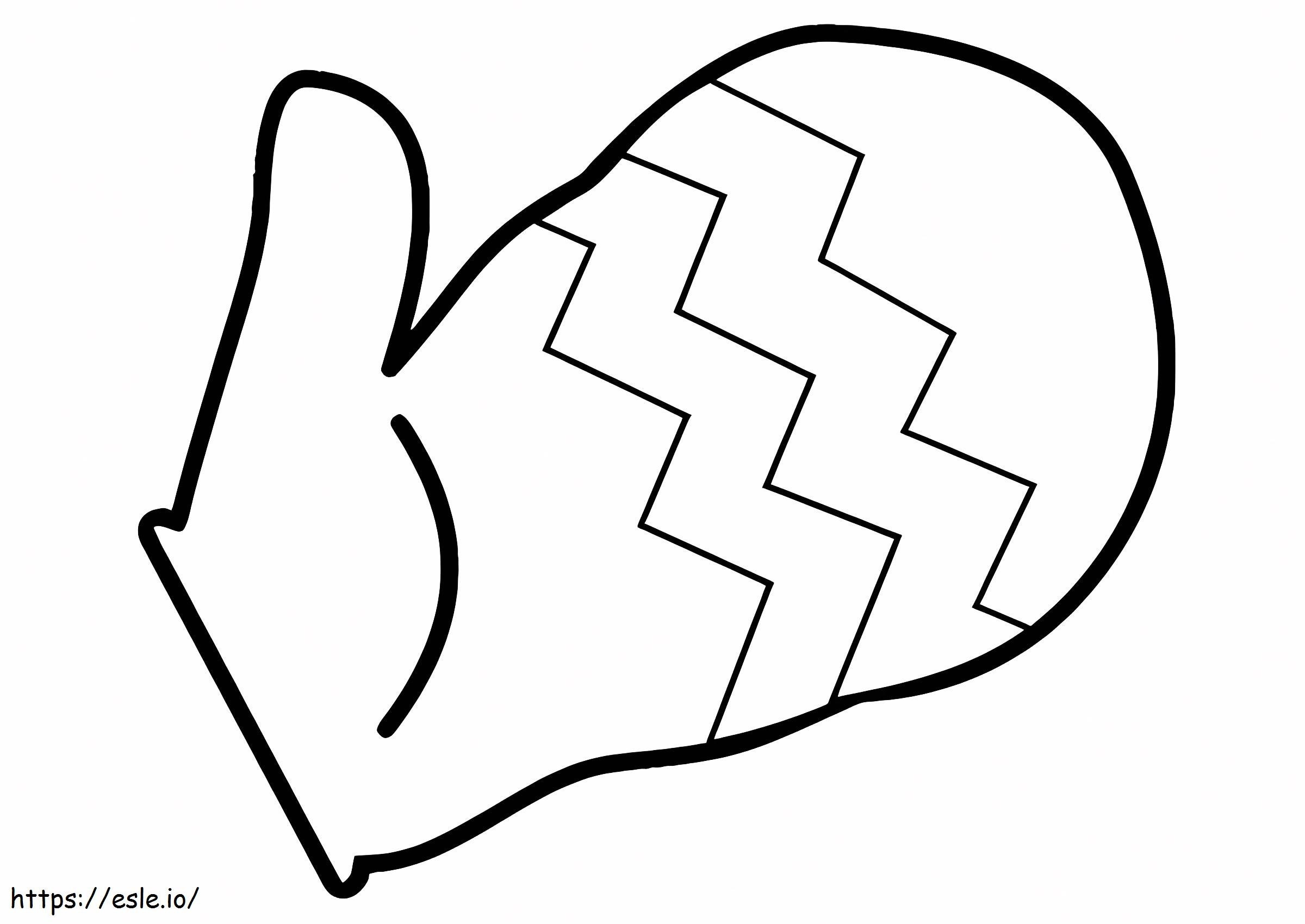 Very Simple Mitten coloring page
