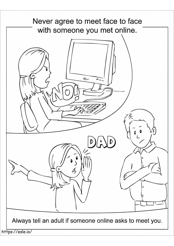 Internet Safety coloring page
