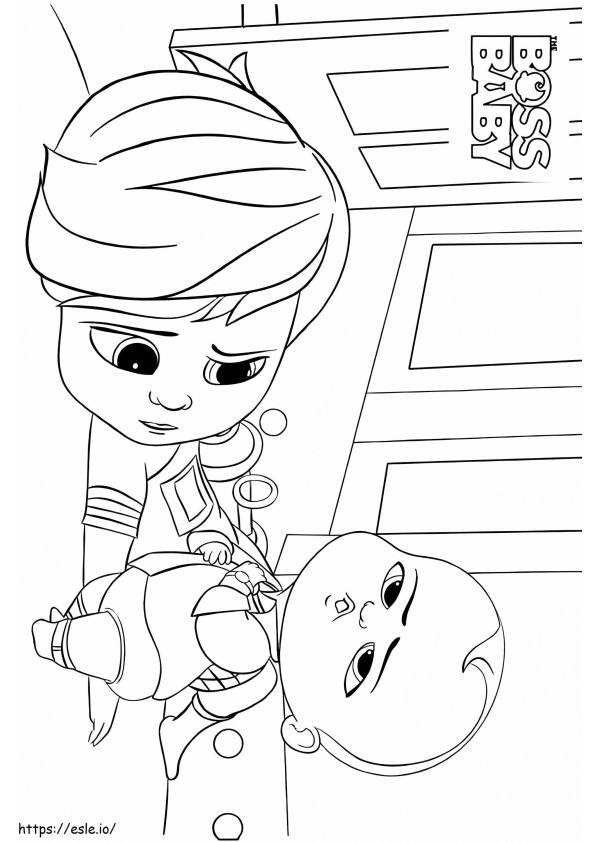 Funny Tim And Boss Baby coloring page