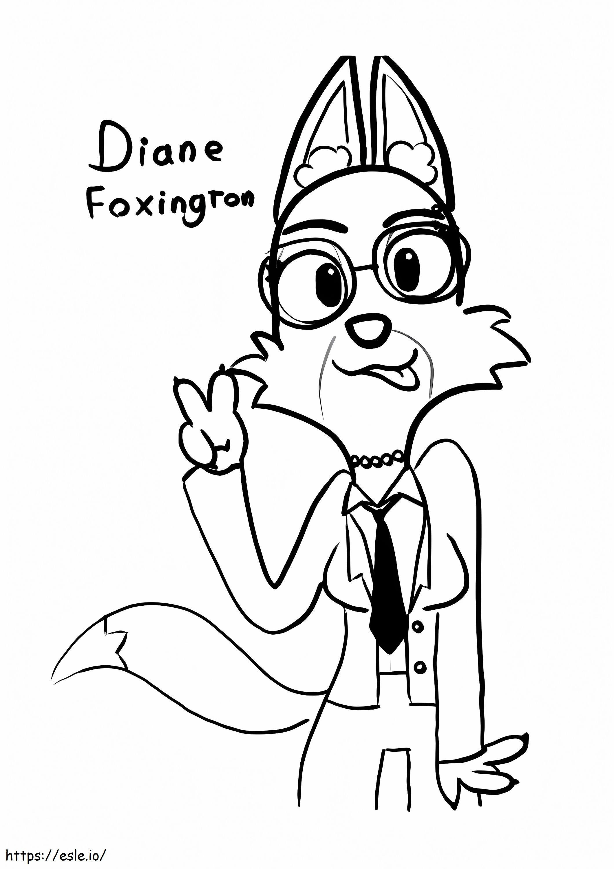 Diane Foxington From The Bad Guys coloring page