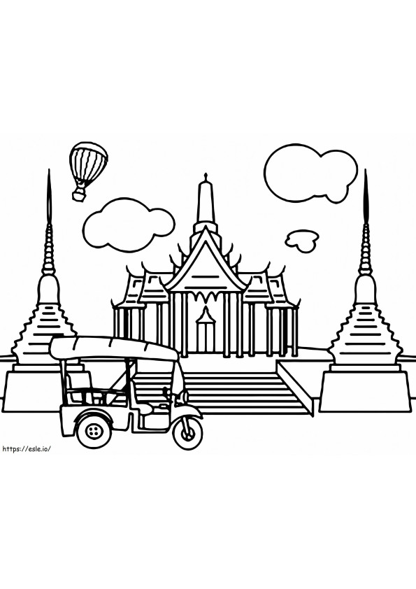 Bangkok kleurplaat