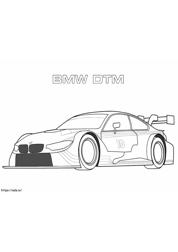 Bmw Dtm kilpa-auto värityskuva