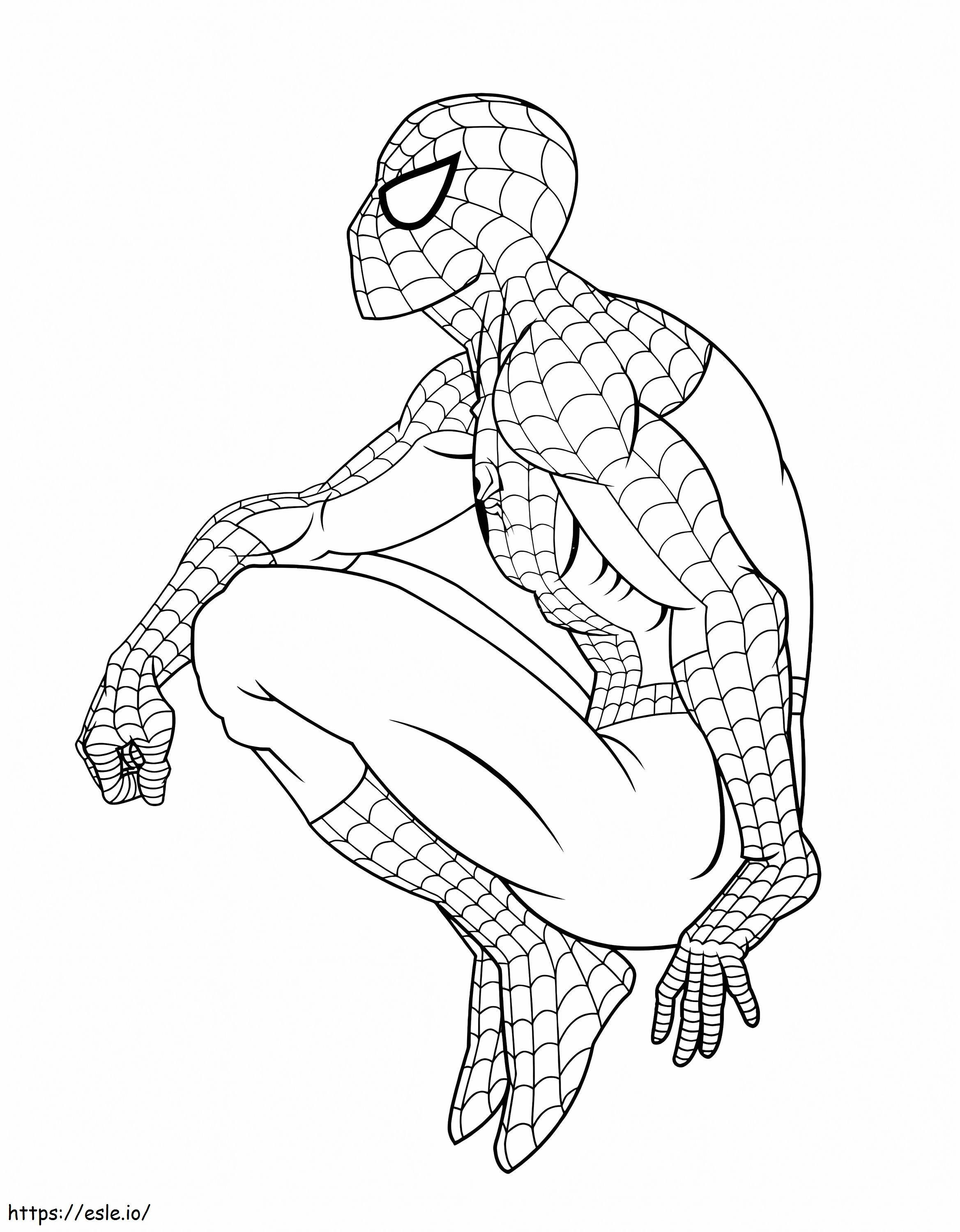 Coloriage Spiderman Génial à imprimer dessin