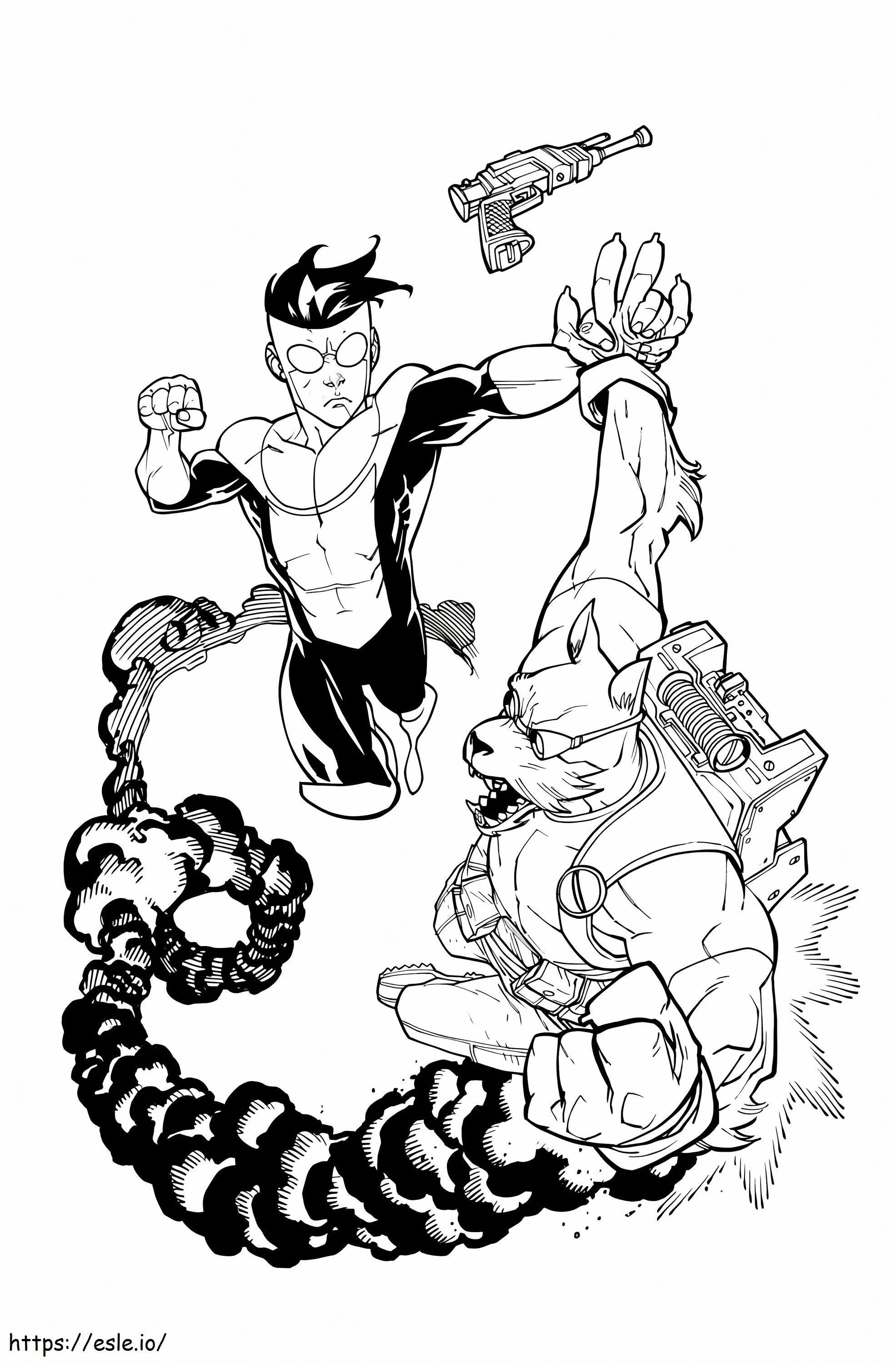 Invincible Fight coloring page