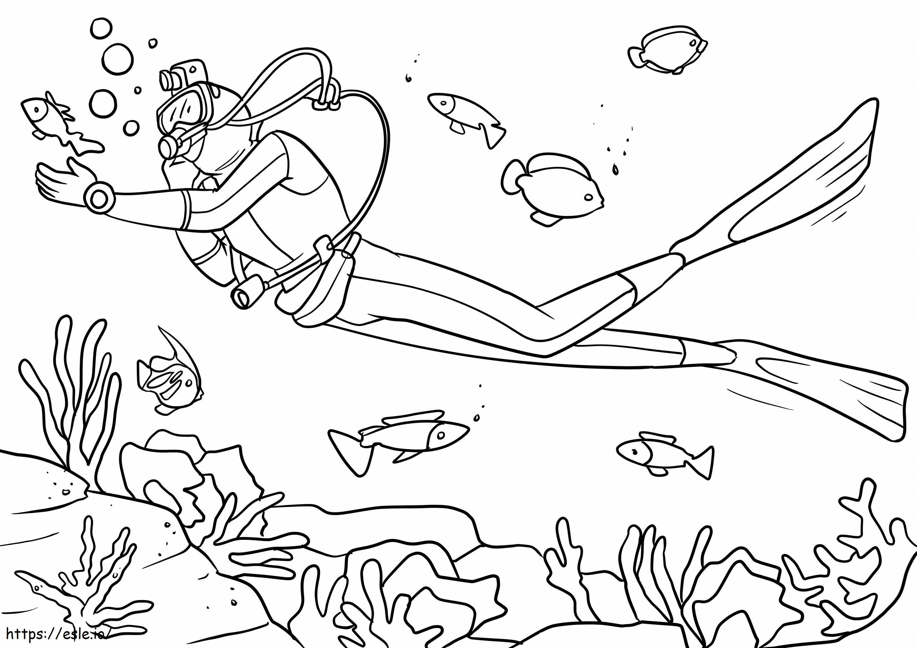 Great Diver coloring page