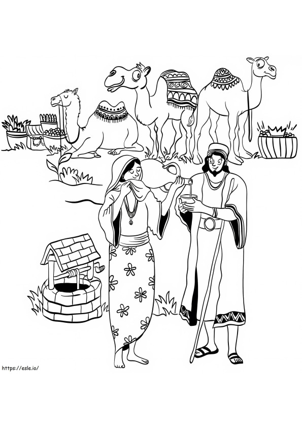 Abraham ja Saara 16 värityskuva