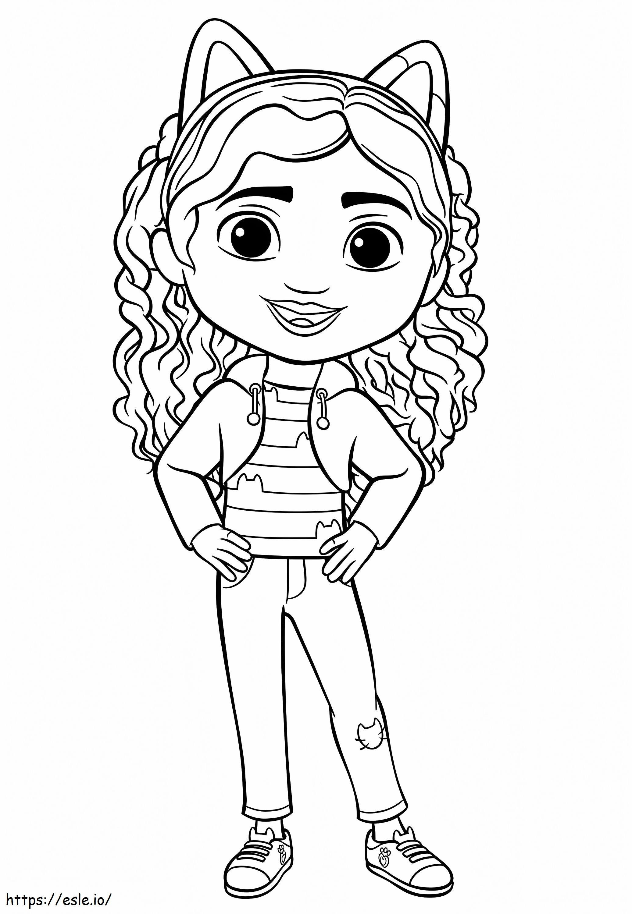 Happy Gabby coloring page