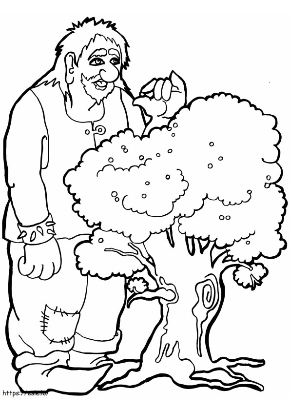 Giant And Tree coloring page