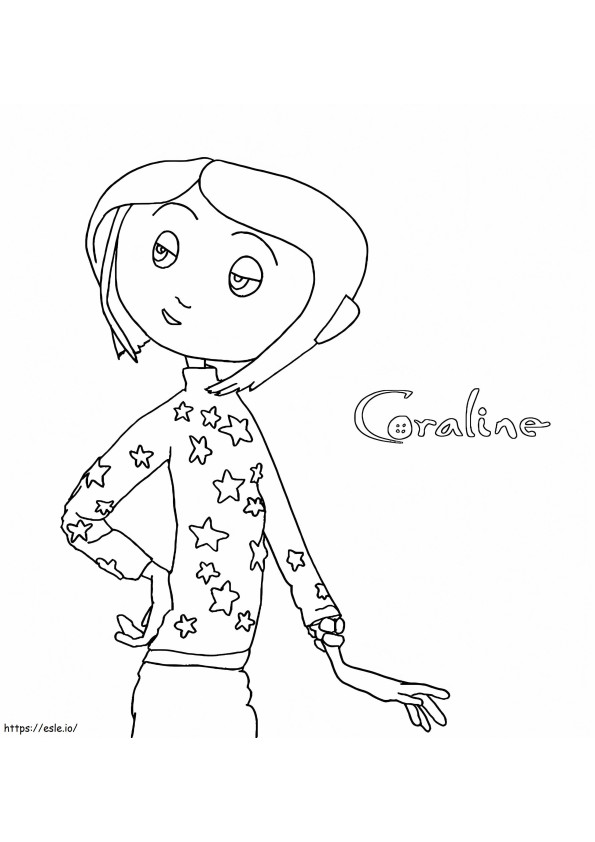 Lovely Coraline coloring page