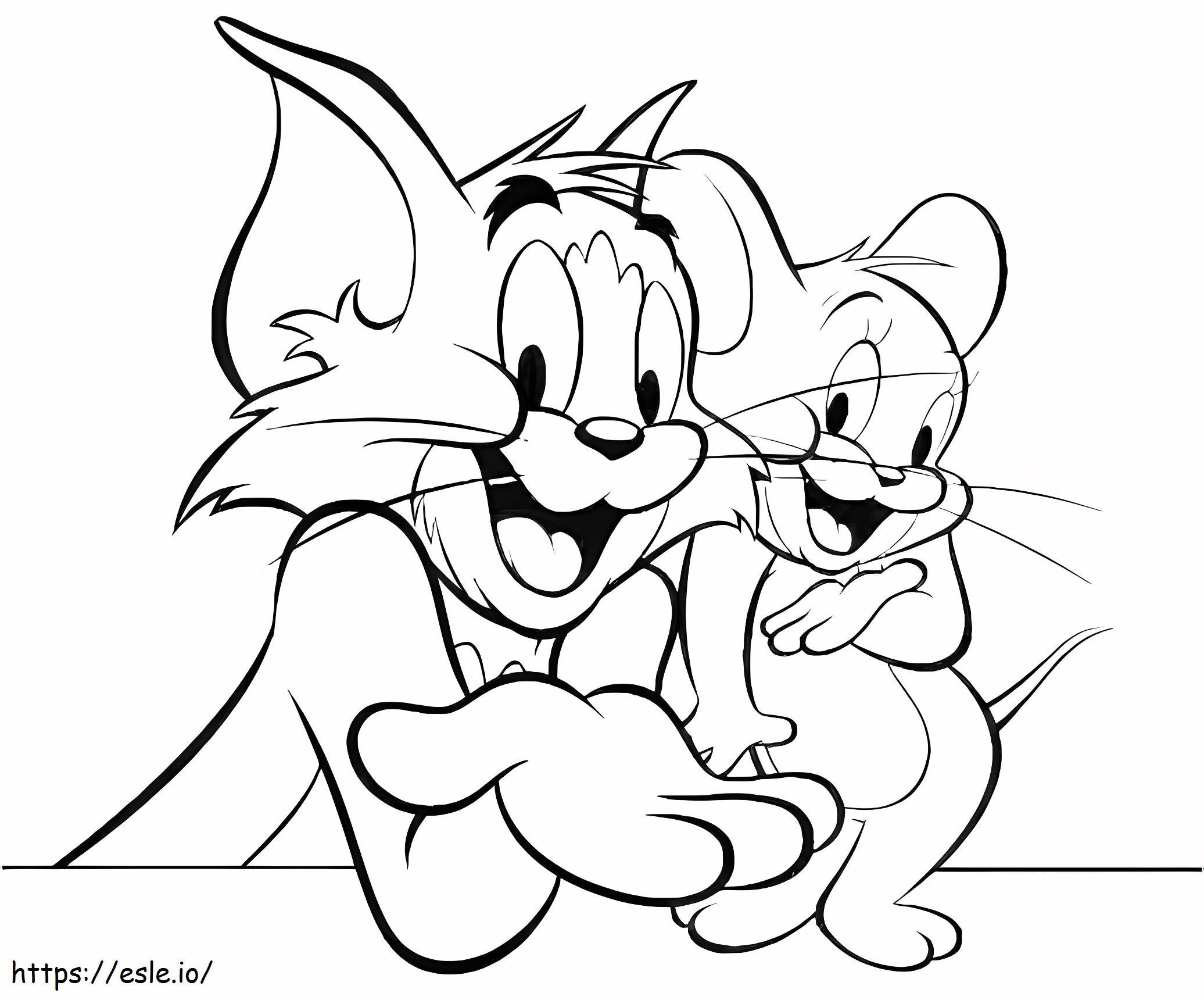 1532423731 Happy Tom N Jerry A4 coloring page