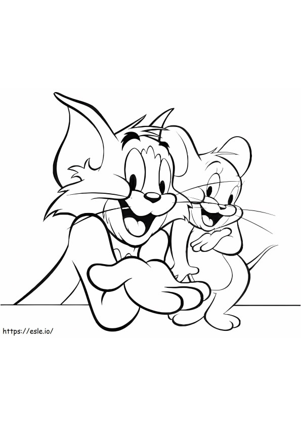 Coloriage 1532423731 Joyeux Tom N Jerry A4 à imprimer dessin