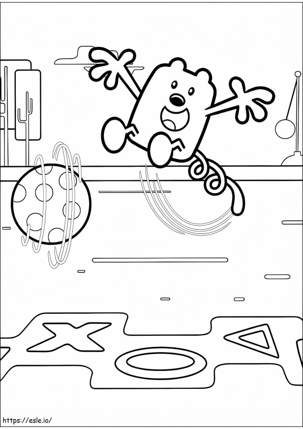 Wubbzy Jumping coloring page