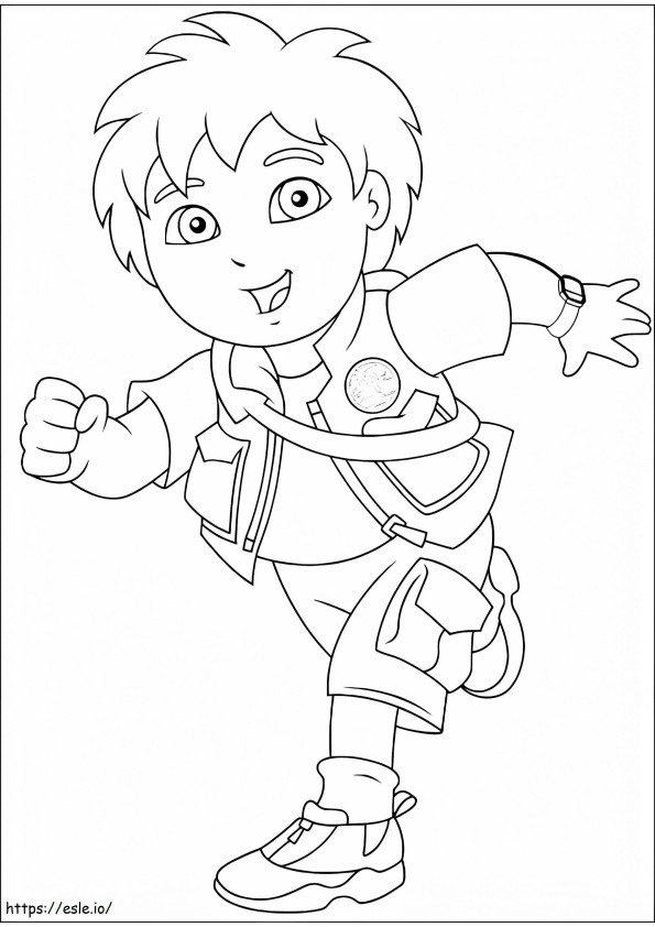 Diego Running coloring page