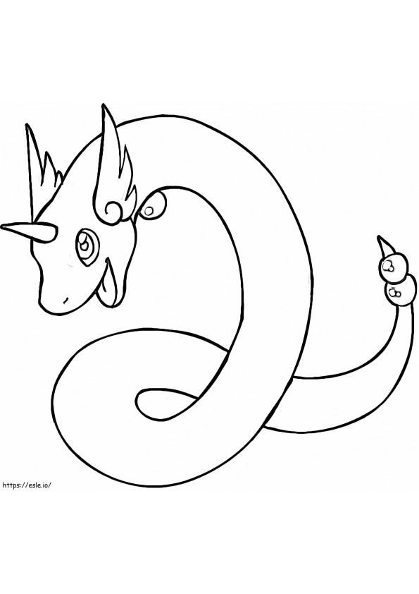 Happy Dragonair coloring page